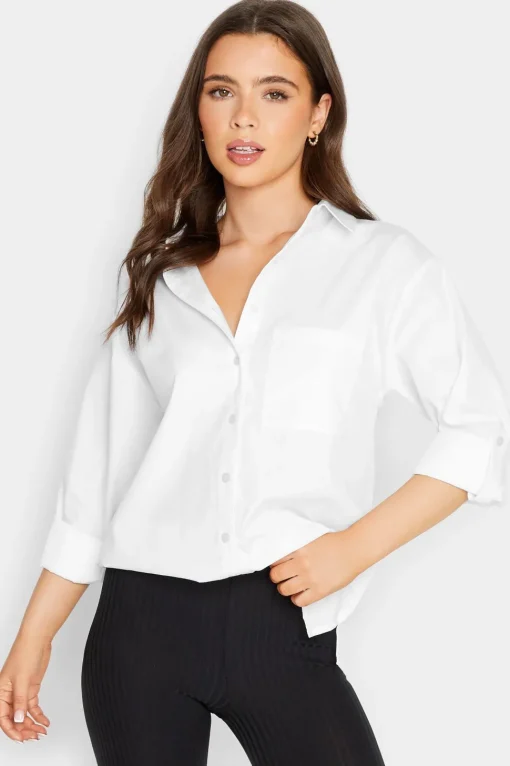 Petite Oversized Cotton Shirt