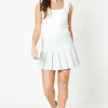 Petite Pleated Tailored Mini Skirt