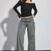 Petite Pocket Detail Cargo Trousers