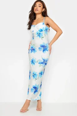 Petite Printed Maxi Slip Dress