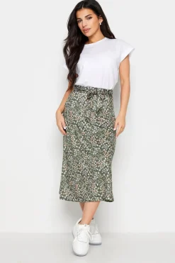 Petite Printed Midi Skirt