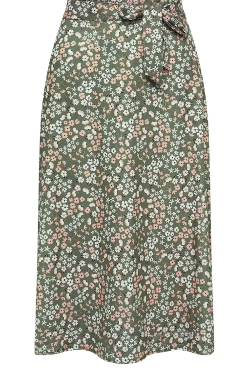 Petite Printed Midi Skirt