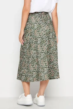 Petite Printed Midi Skirt