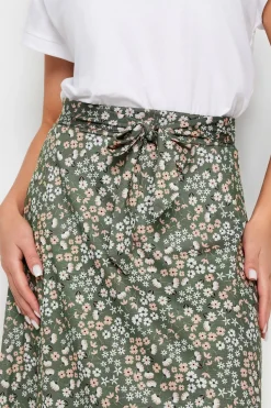 Petite Printed Midi Skirt
