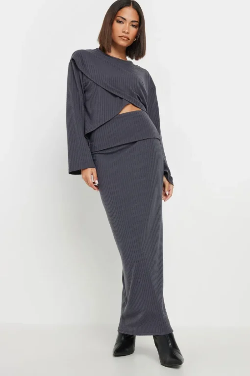 Petite Ribbed Skirt