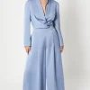 Petite Satin Wide Leg Trouser
