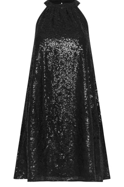 Petite Sequin Halter Neck Dress