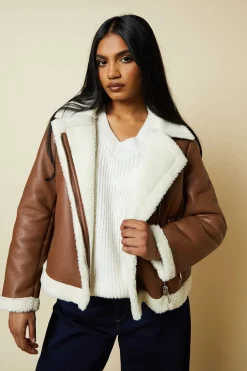 Petite Short Aviator Jacket