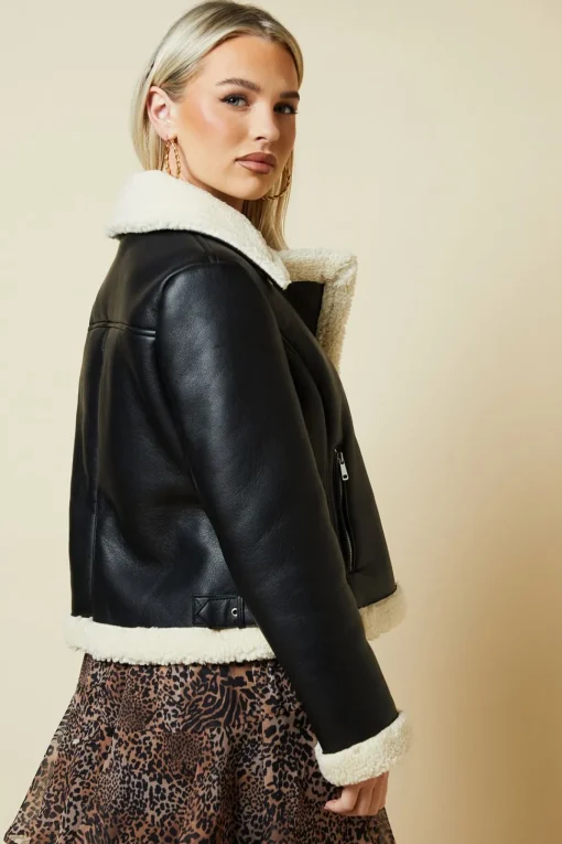 Petite Short Aviator Jacket