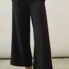 Petite Side Stripe Wide Leg Trousers