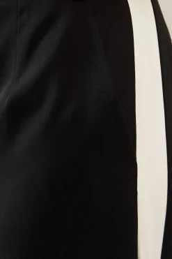 Petite Side Stripe Wide Leg Trousers