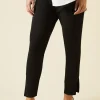 Petite Split Detail Ponte Trouser