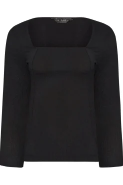 Petite Square Neck Long Sleeve Top