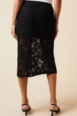 Petite Tailored Lace Maxi Skirt