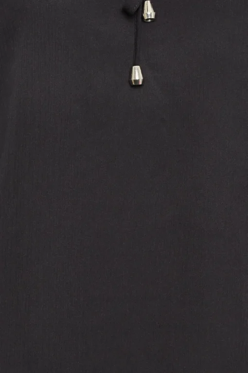 Petite Tie Neck Long Sleeve Blouse