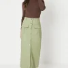 Petite Twill Pocket Button Through Maxi Skirt