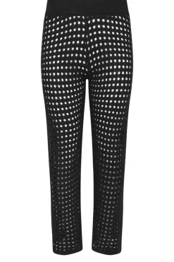 Petite Wide Leg Crochet Trousers