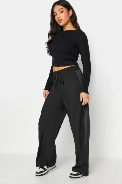 Petite Wide Leg Tuxedo Trousers