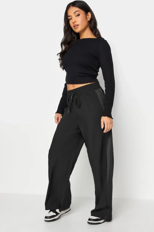 Petite Wide Leg Tuxedo Trousers