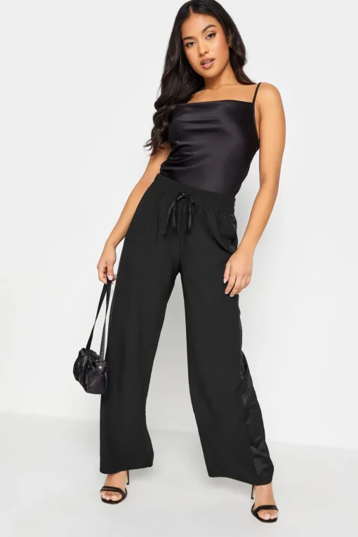 Petite Wide Leg Tuxedo Trousers