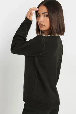 Petite Woven Bow Jumper