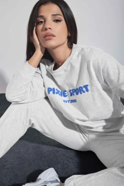 Petite 'Pixie Sport' Slogan Sweatshirt