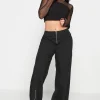 Petite Zip Detail Cargo Trousers