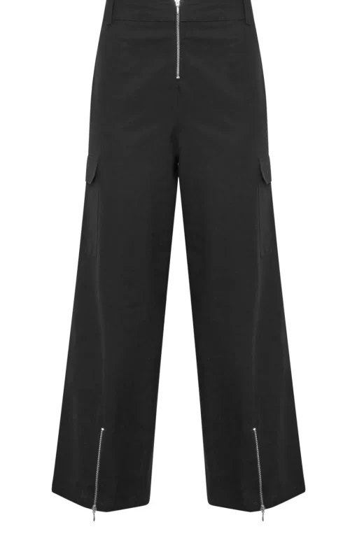 Petite Zip Detail Cargo Trousers