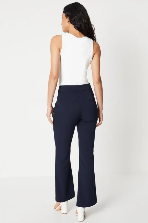 Pipe Detail Bootcut Leg Trouser