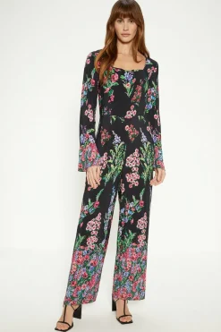 Placement Border Floral Jumpsuit