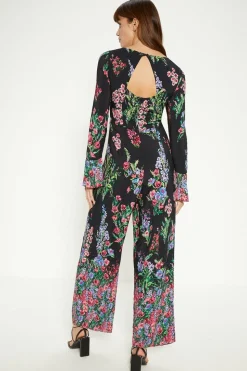 Placement Border Floral Jumpsuit