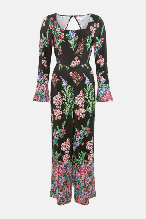 Placement Border Floral Jumpsuit