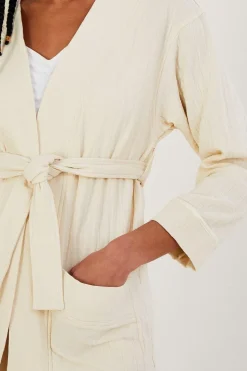 Plain Pocket Tie Jacket