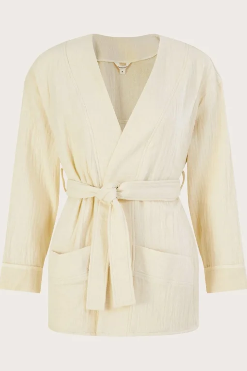 Plain Pocket Tie Jacket