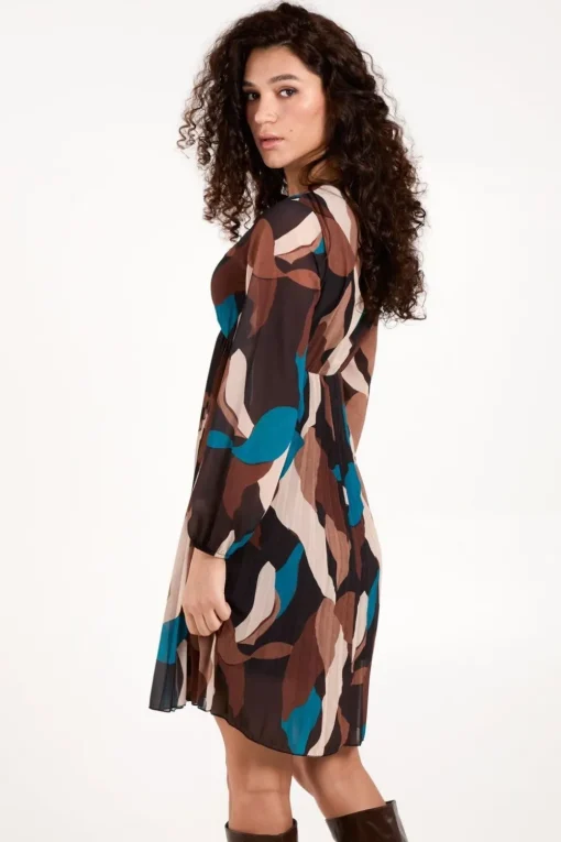 Pleated Wrap Dress