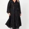 Plus Dip Hem Wrap Midi Dress