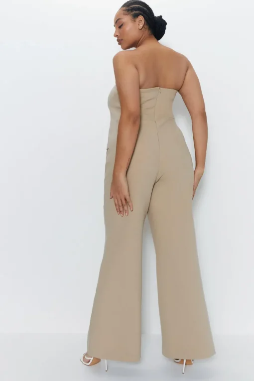 Plus Premium Tailored Bustier Jumpsuit