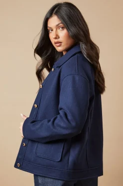 Pocket Detail Button Through Jacket