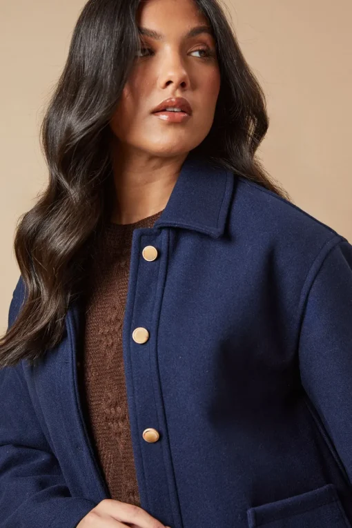 Pocket Detail Button Through Jacket