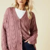 Pointelle Button Down Cardigan