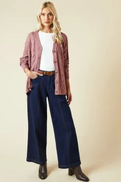 Pointelle Button Down Cardigan