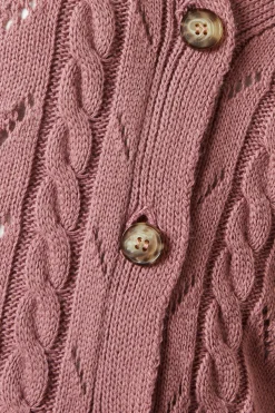 Pointelle Button Down Cardigan