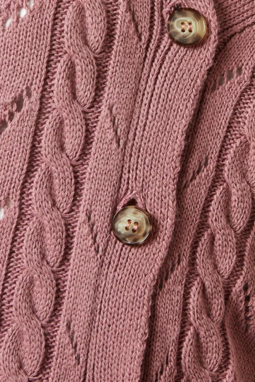 Pointelle Button Down Cardigan
