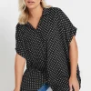Polka Dot Structured Jersey Shirt