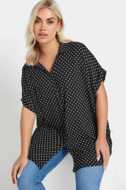 Polka Dot Structured Jersey Shirt