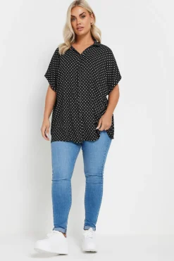 Polka Dot Structured Jersey Shirt