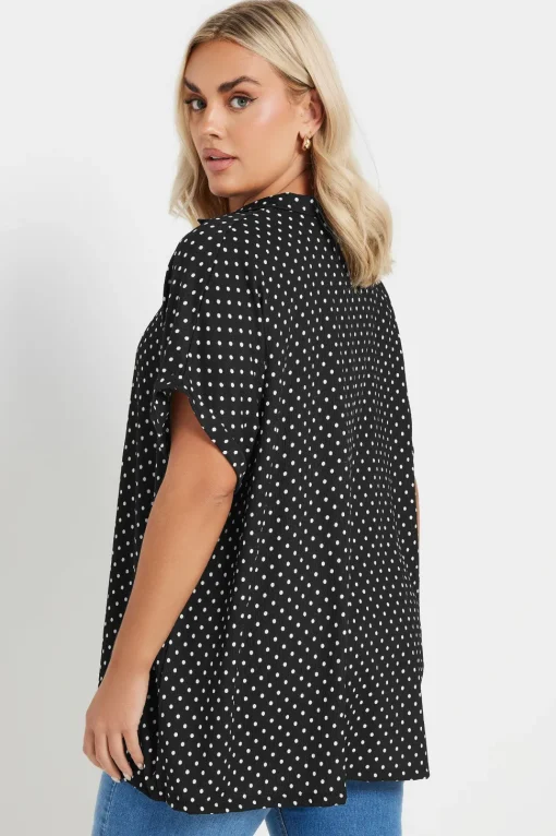 Polka Dot Structured Jersey Shirt