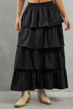 Poplin Frill Tiered Skirt Co Ord