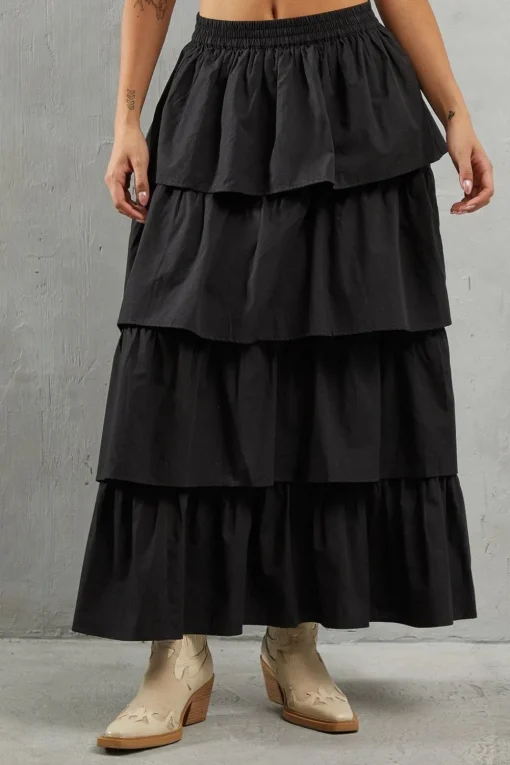 Poplin Frill Tiered Skirt Co Ord