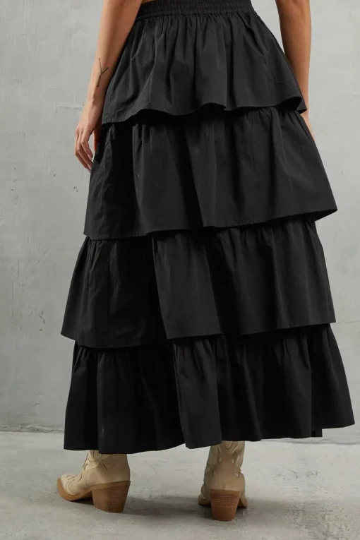 Poplin Frill Tiered Skirt Co Ord